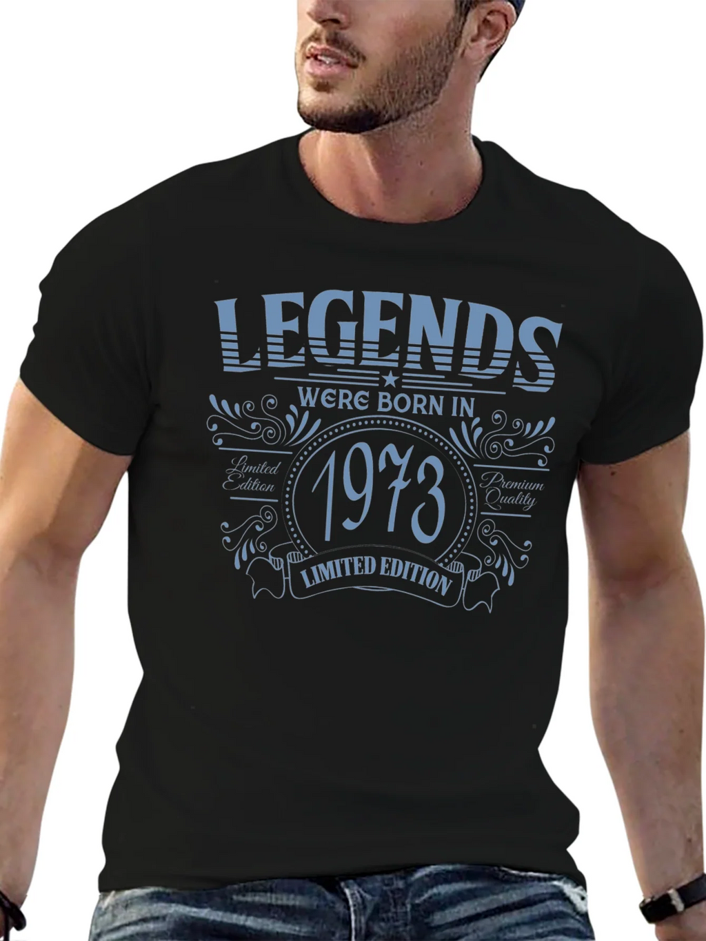 Legends Born in 1973 Limited Edition Black T-Shirt product image 6