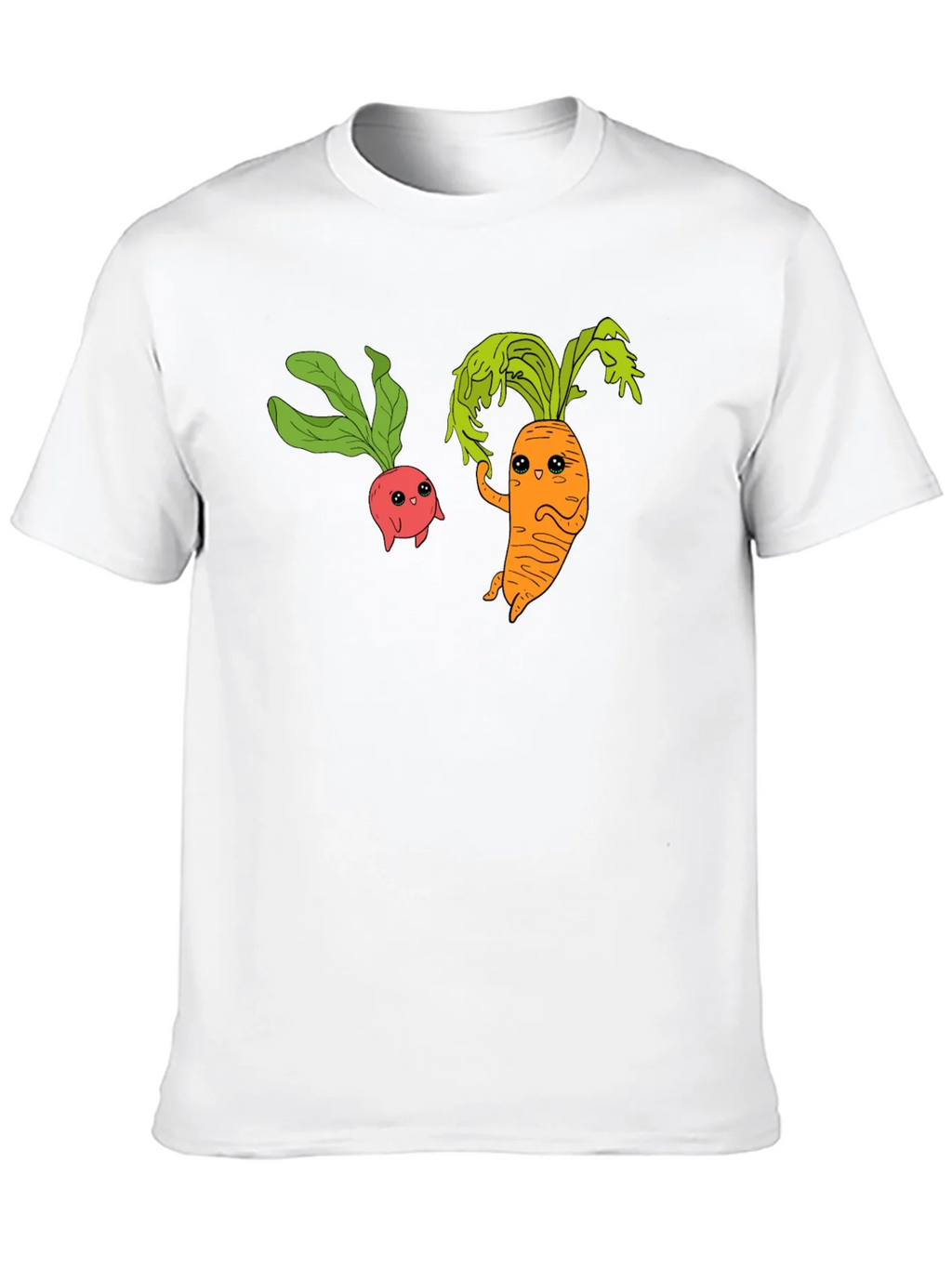 Cartoon Veggie T-Shirt: Radish & Carrot Friends product image 9