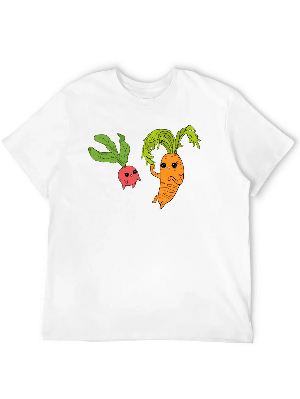 Cartoon Veggie T-Shirt: Radish & Carrot Friends product image 11