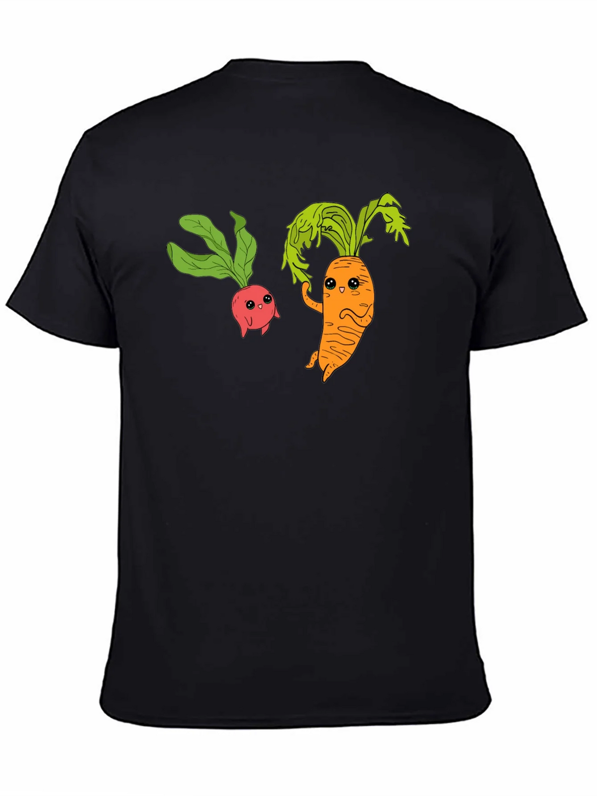 Cartoon Veggie T-Shirt: Radish & Carrot Friends product image 4