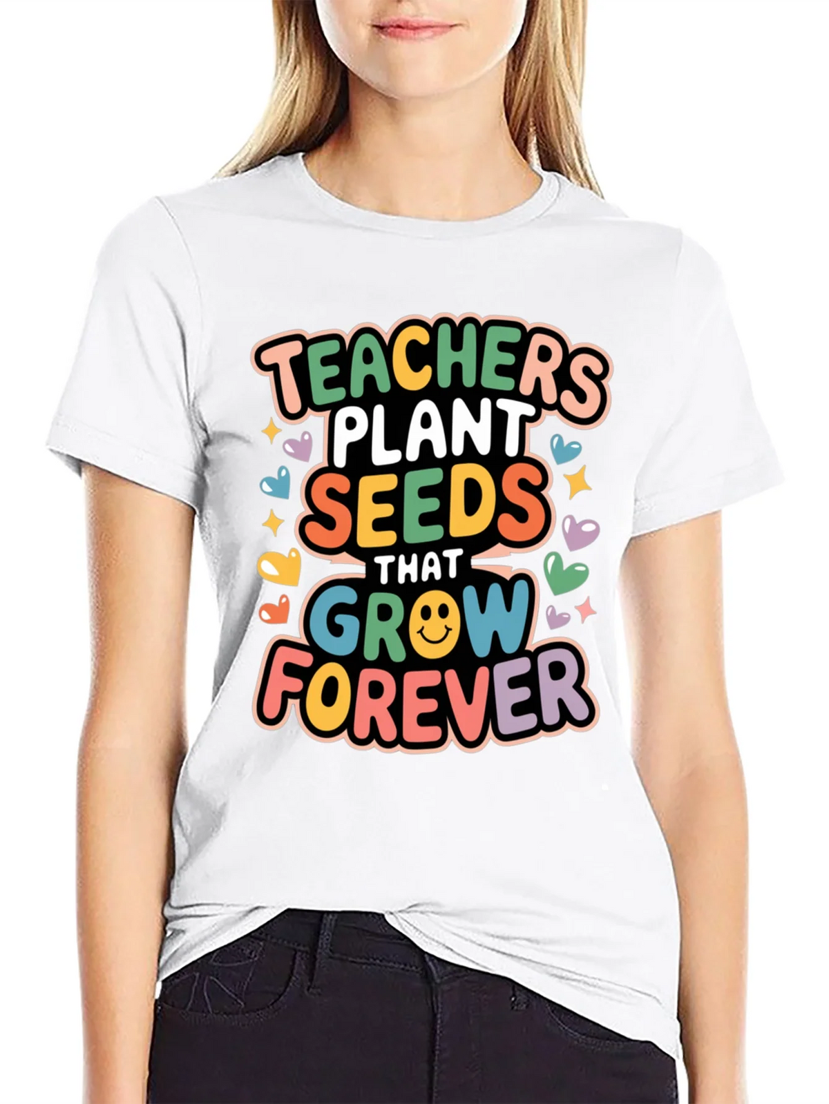 Teachers Plant Seeds T-Shirt - Black Cotton Blend product image 8