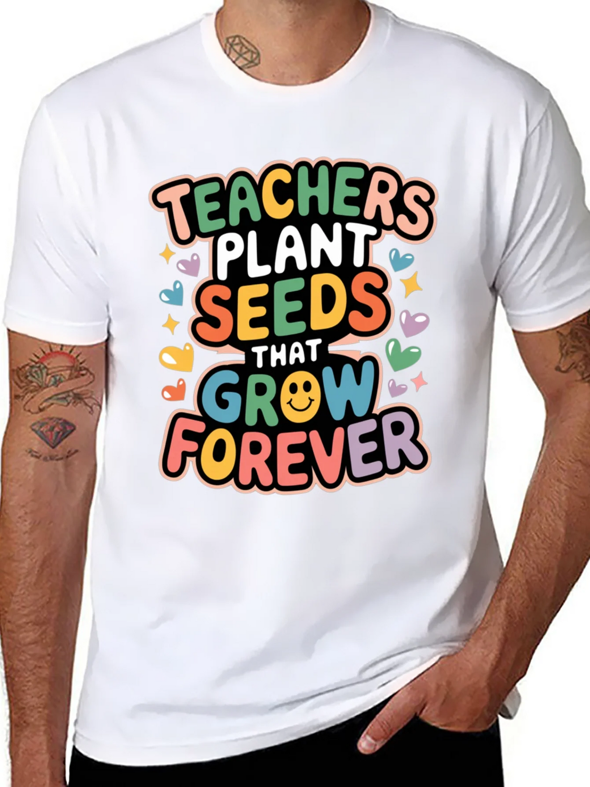 Teachers Plant Seeds T-Shirt - Black Cotton Blend product image 7
