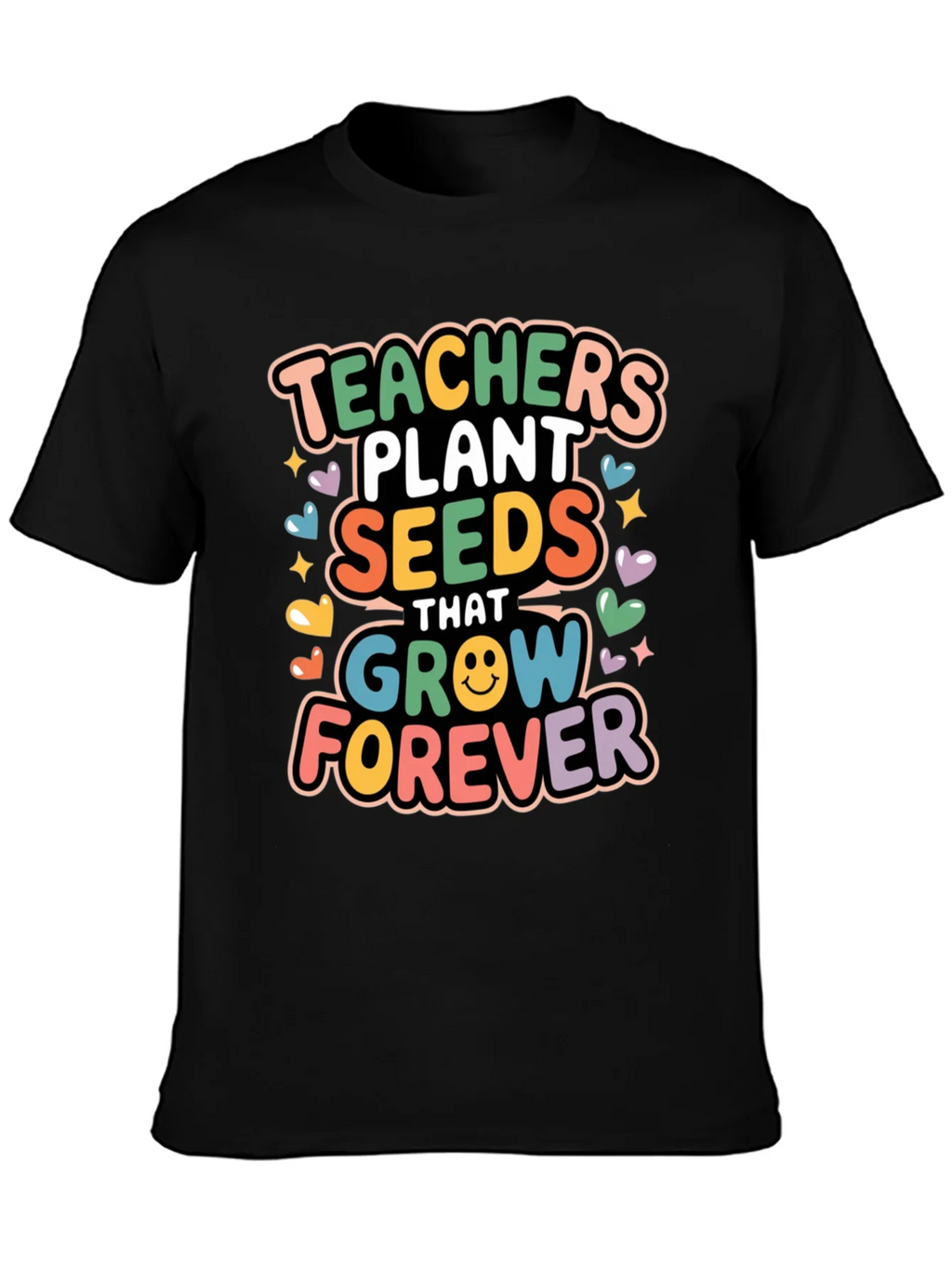 Teachers Plant Seeds T-Shirt - Black Cotton Blend product image 3