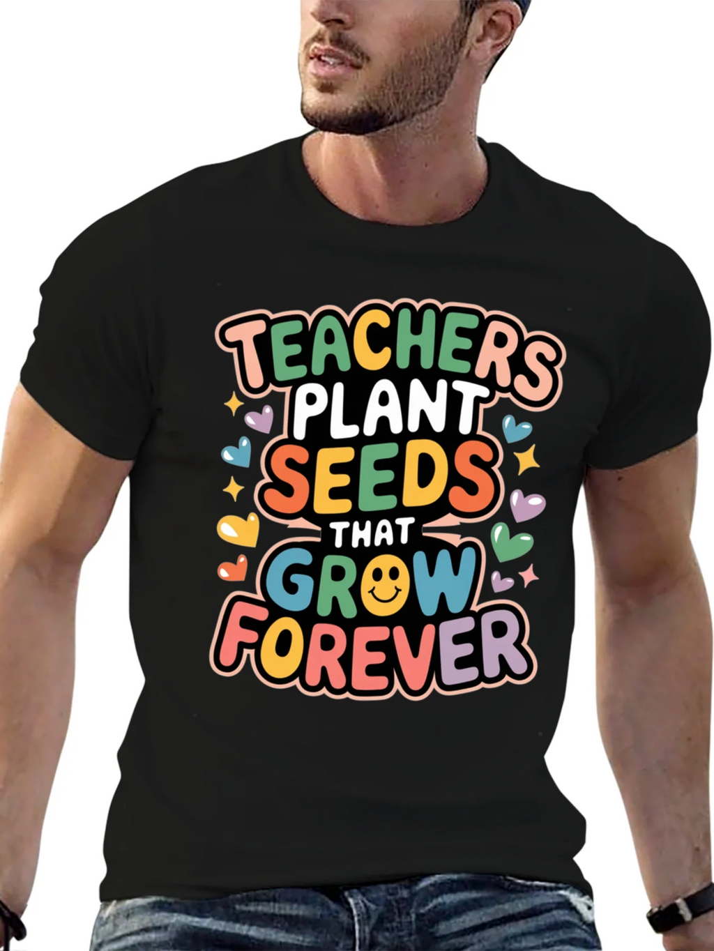 Teachers Plant Seeds T-Shirt - Black Cotton Blend product image 6