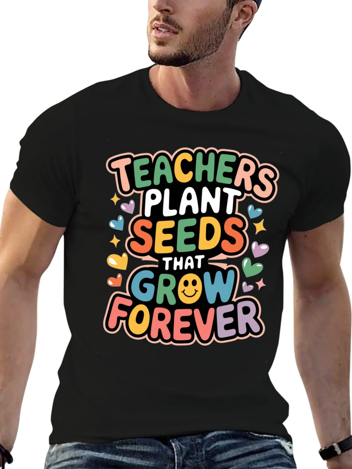 Teachers Plant Seeds T-Shirt - Black Cotton Blend product image 6
