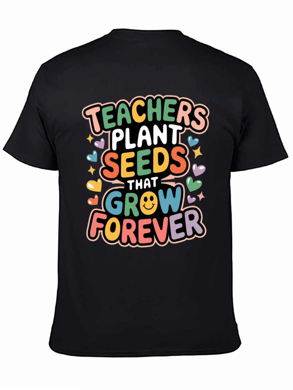 Teachers Plant Seeds T-Shirt - Black Cotton Blend product image 4