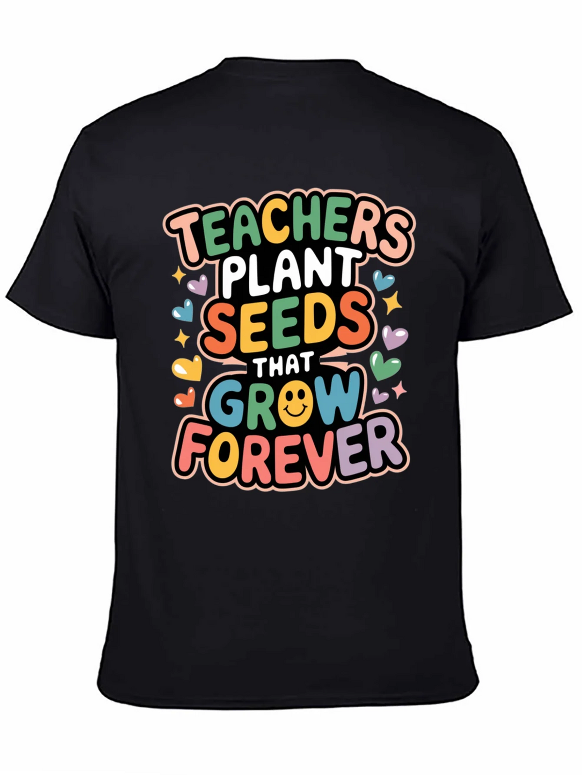 Teachers Plant Seeds T-Shirt - Black Cotton Blend product image 4