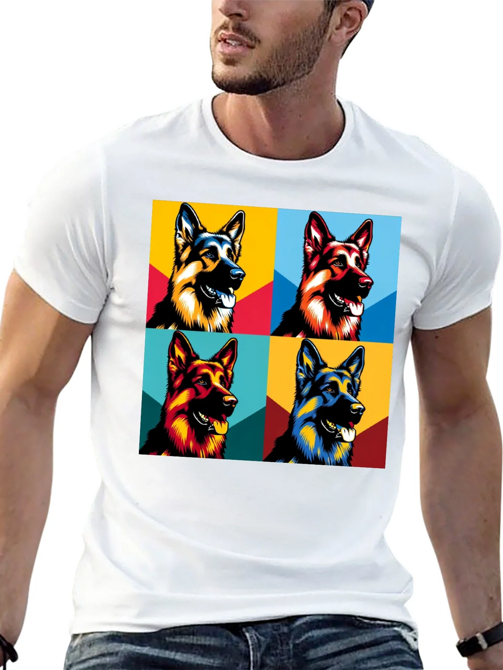Pop Art German Shepherd T-Shirt - Unique Dog Lover Tee product image 12