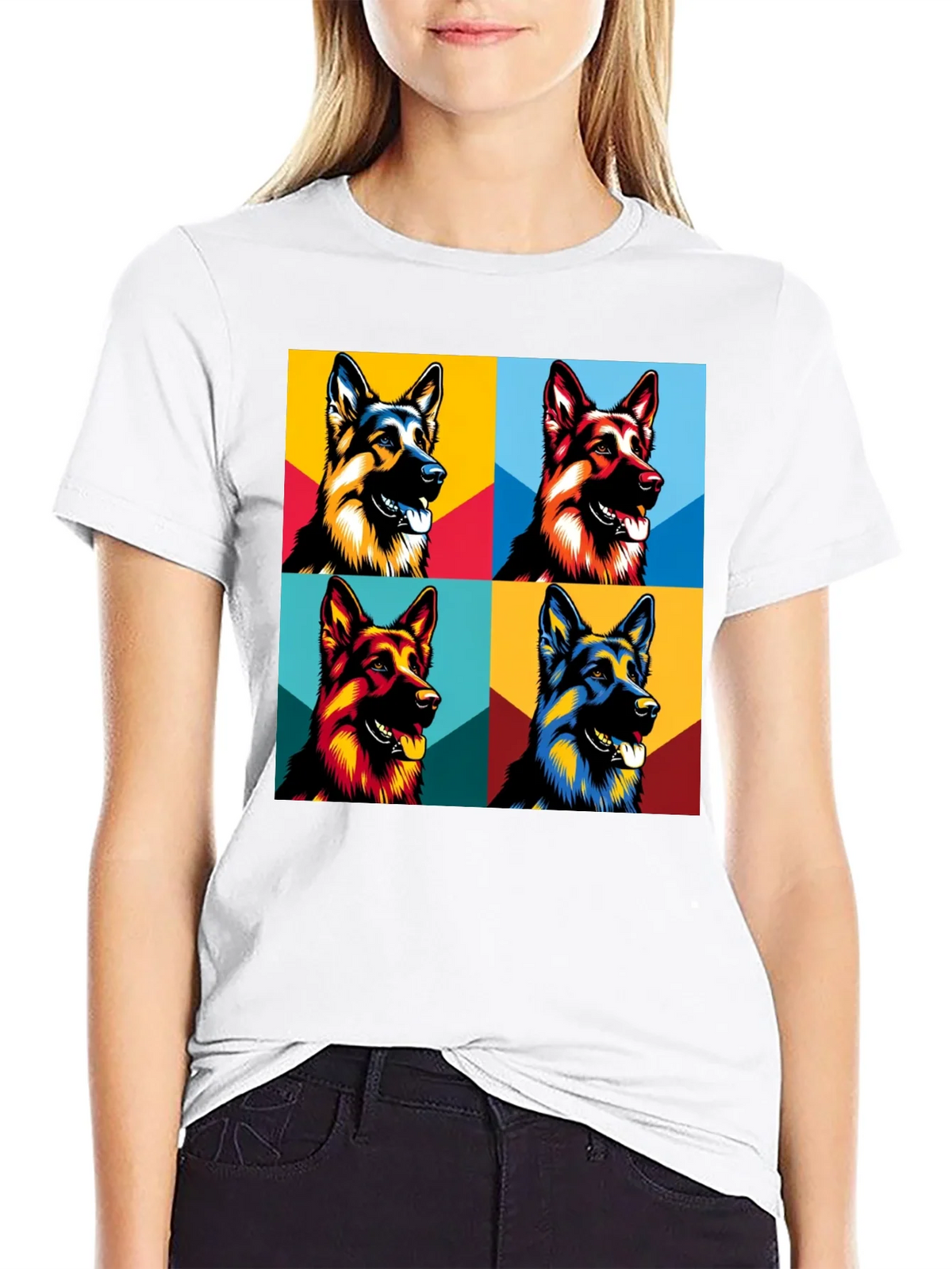 Pop Art German Shepherd T-Shirt - Unique Dog Lover Tee product image 8