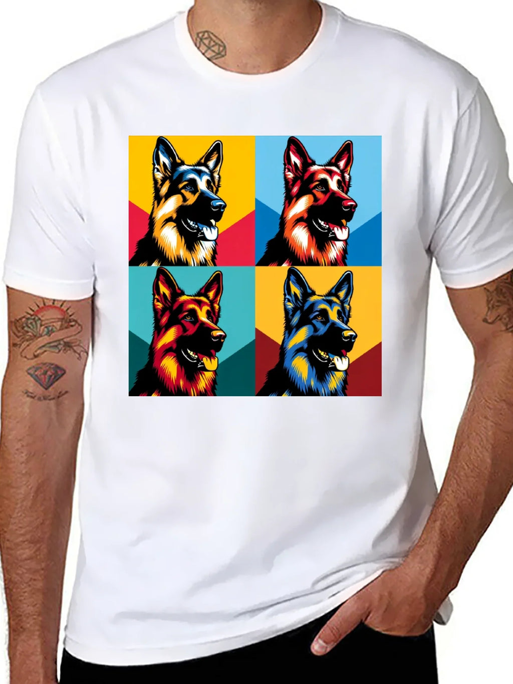 Pop Art German Shepherd T-Shirt - Unique Dog Lover Tee product image 7