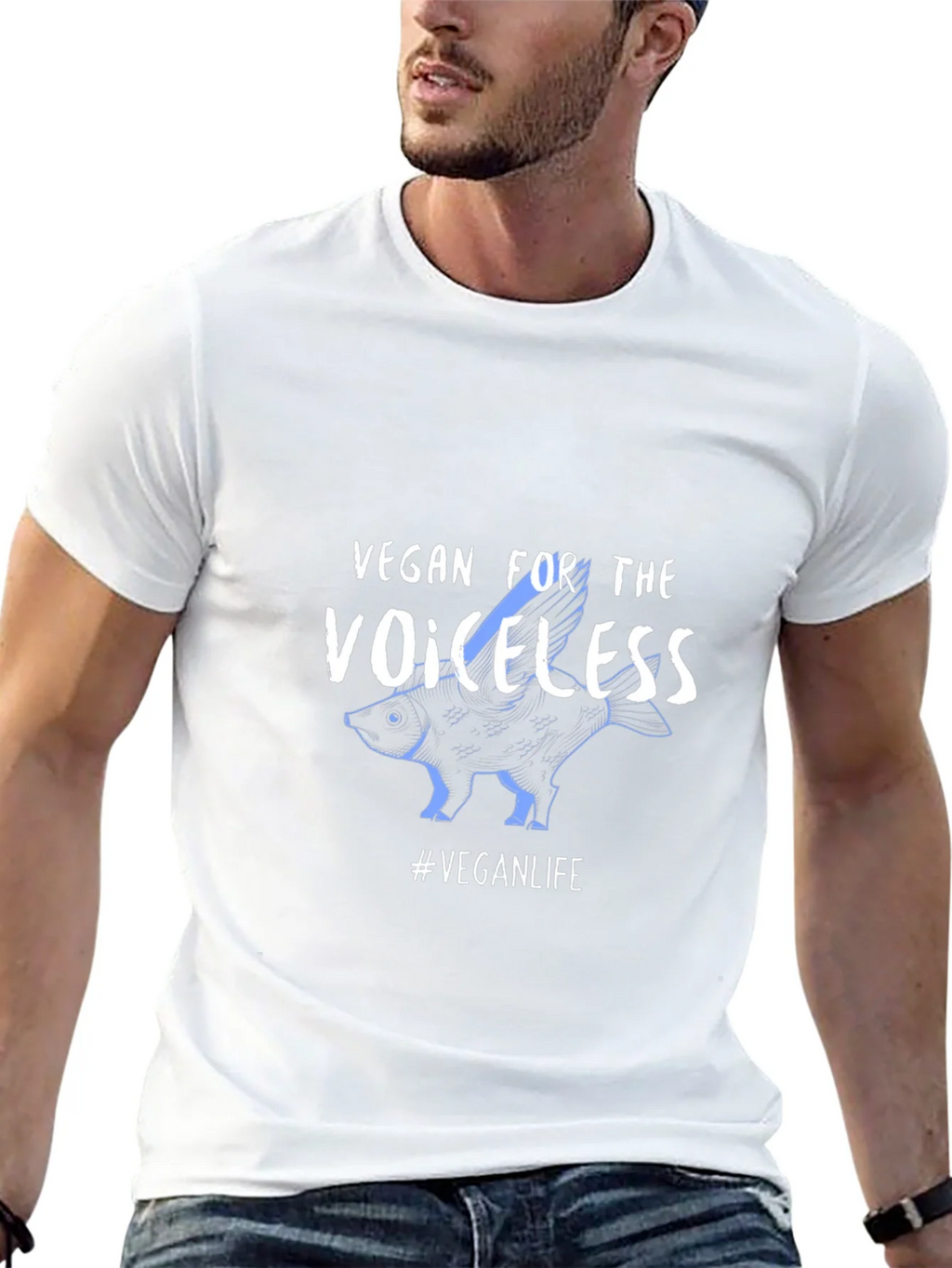 Vegan For The Voiceless Black T-Shirt product image 12