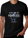 Vegan For The Voiceless Black T-Shirt product image 1