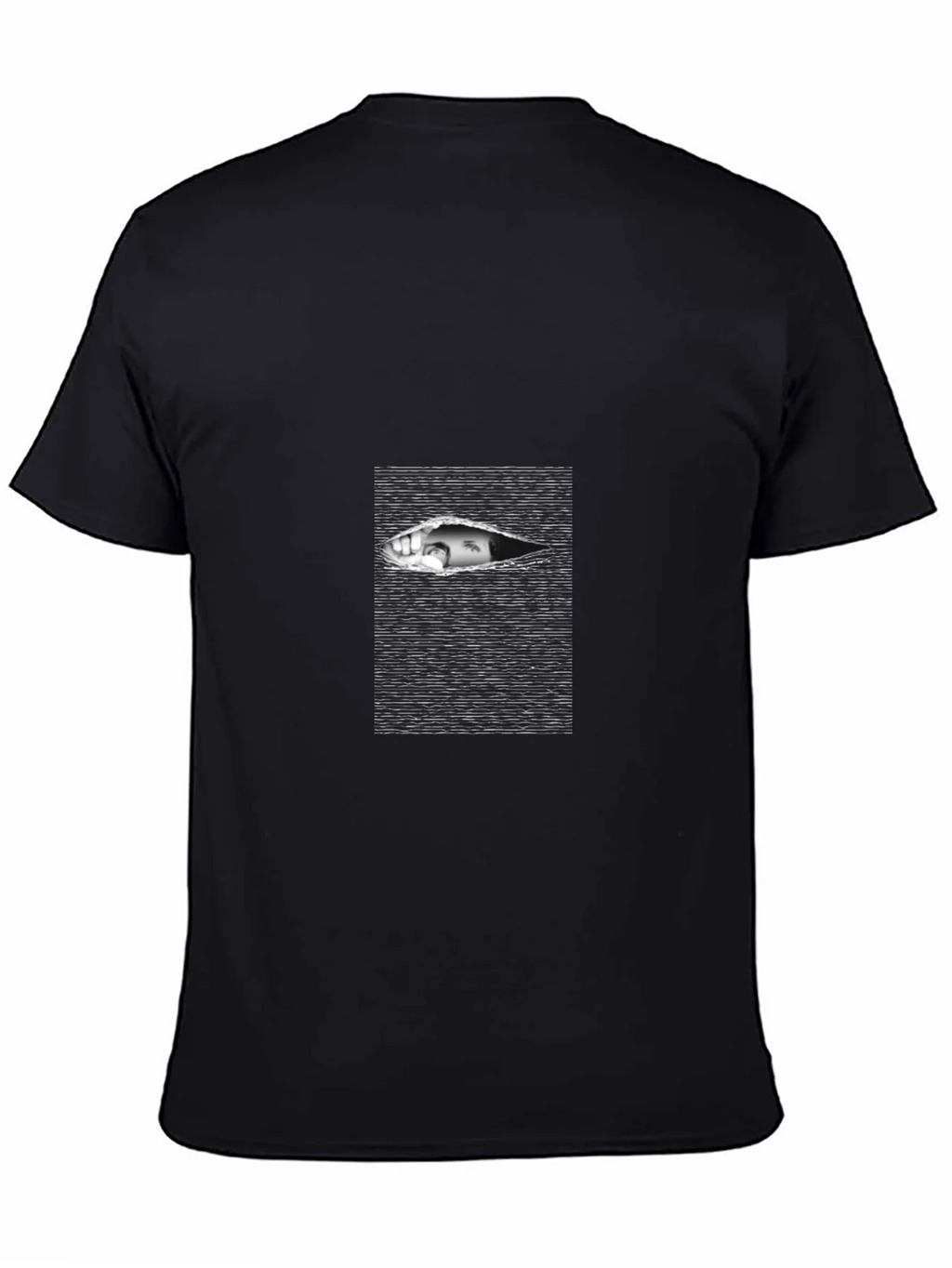 Edgy Black T-Shirt with Eye Graphic product image 4