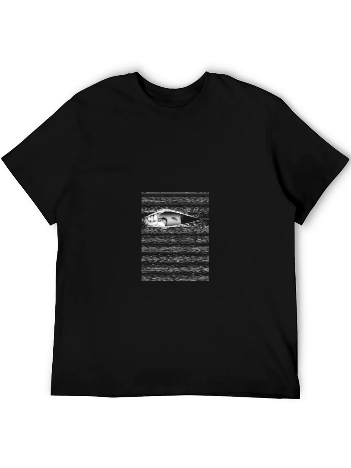 Edgy Black T-Shirt with Eye Graphic product image 5