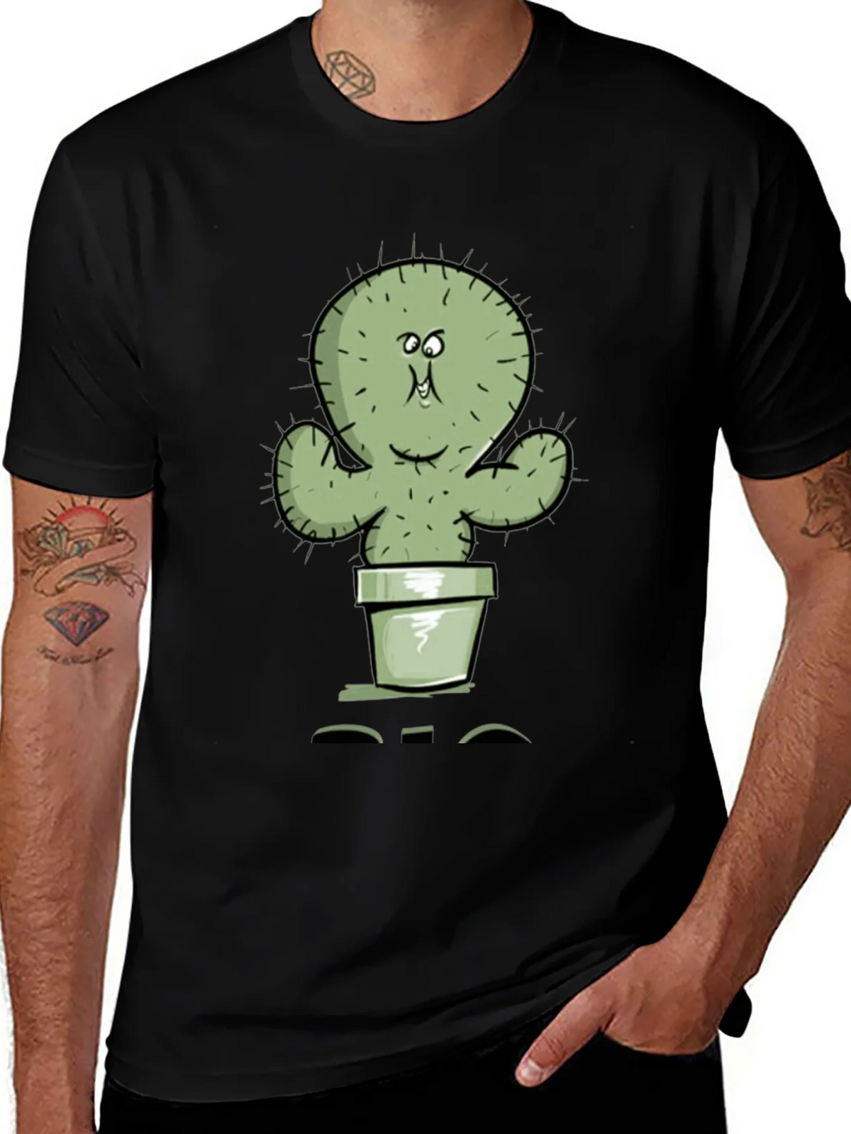 Funny Cartoon Cactus T-Shirt product image 1
