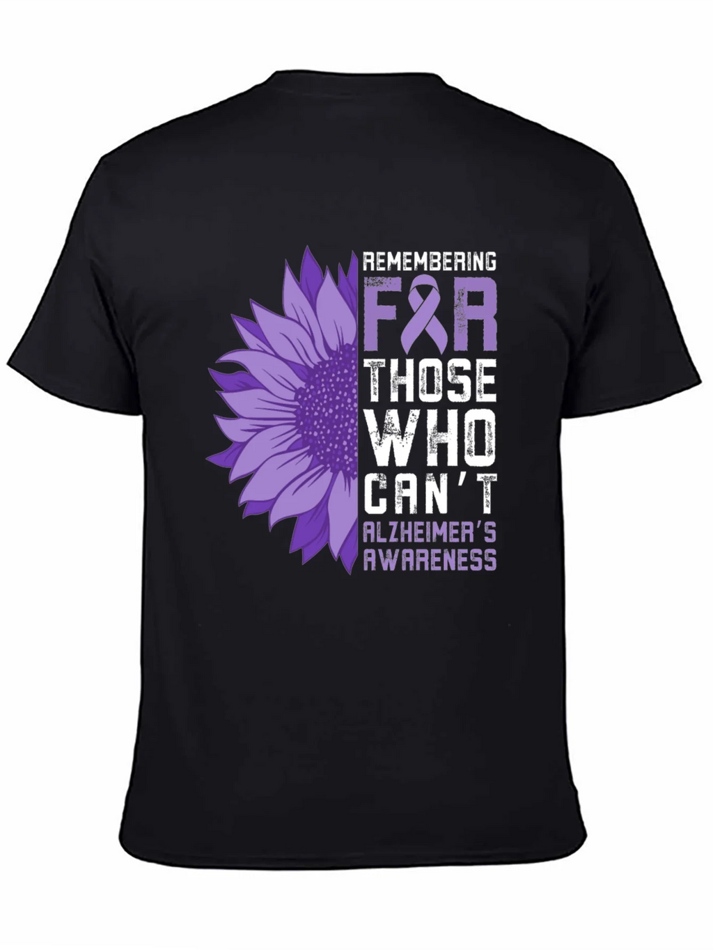Alzheimers Awareness Sunflower T-Shirt product image 4