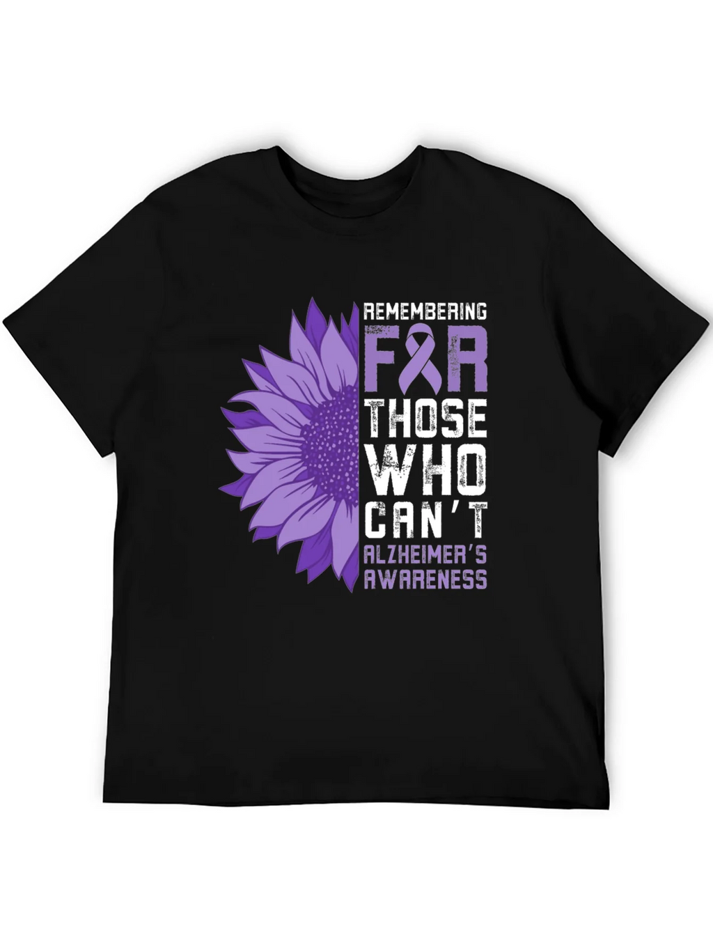 Alzheimers Awareness Sunflower T-Shirt product image 5