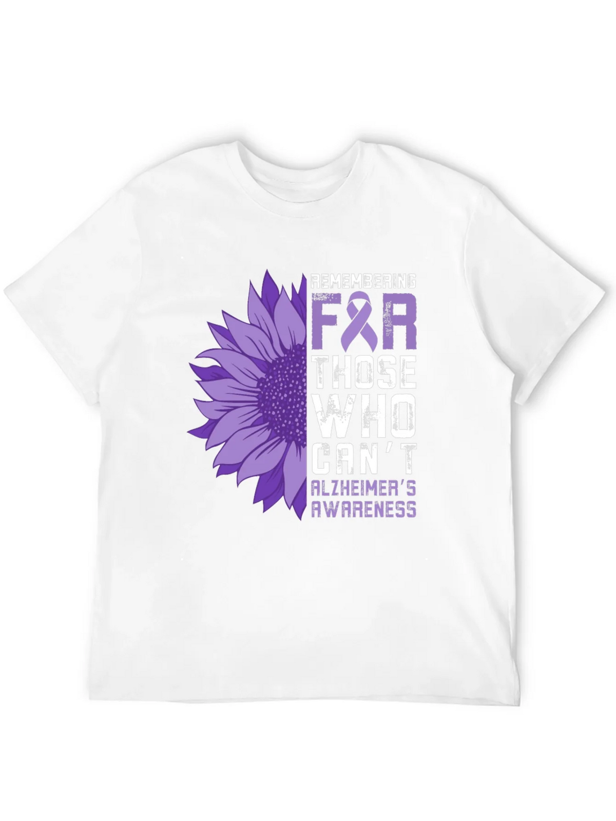 Alzheimers Awareness Sunflower T-Shirt product image 11