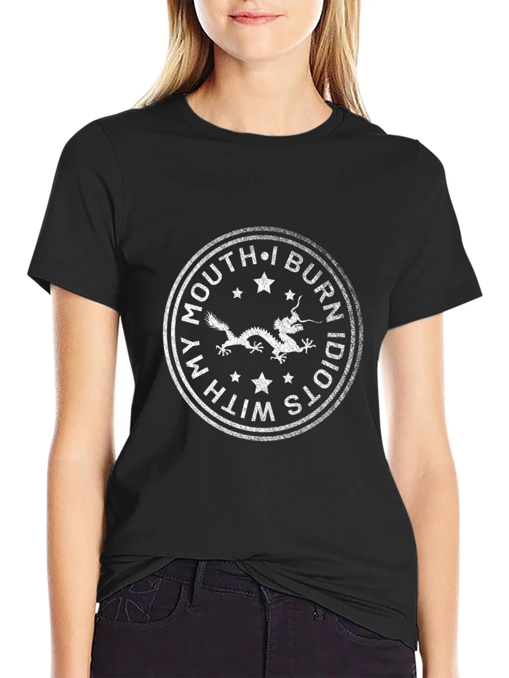 Dragon Graphic Tee - Burn Idiots With My Mouth product image 2
