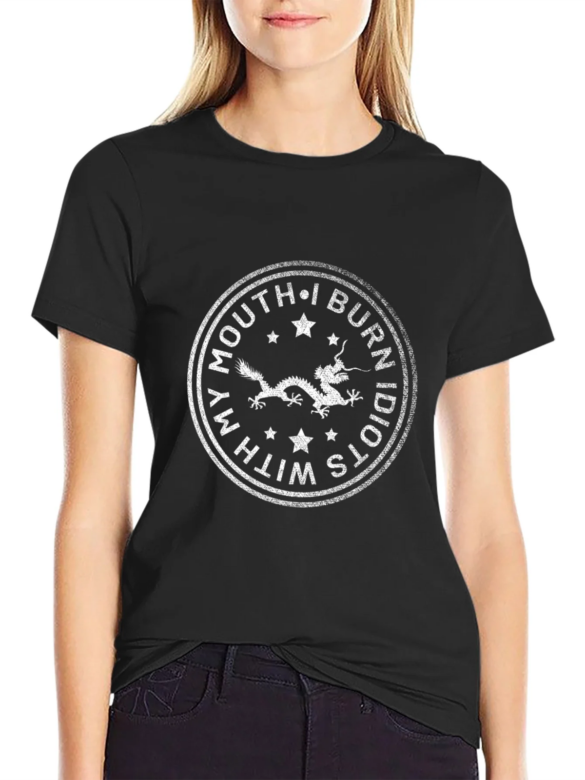 Dragon Graphic Tee - Burn Idiots With My Mouth product image 2