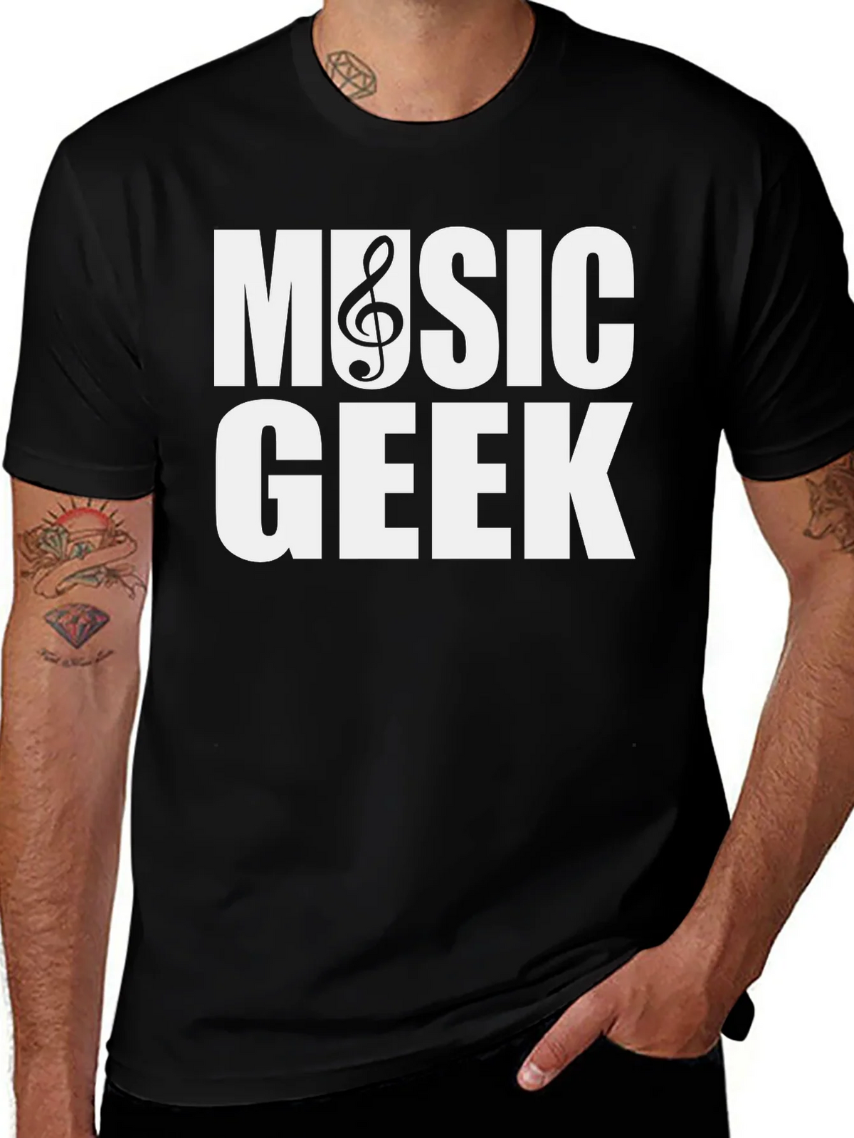 Music Geek T-Shirt - Black Cotton Tee product image 1