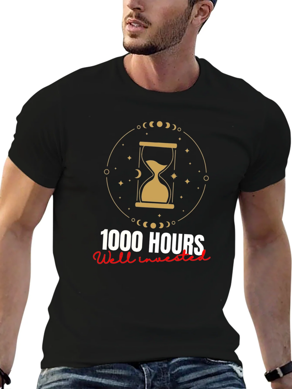 1000 Hours Well Invested Graphic Tee - Black product image 6