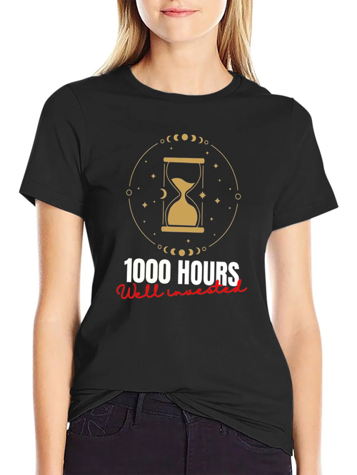 1000 Hours Well Invested Graphic Tee - Black product image 2