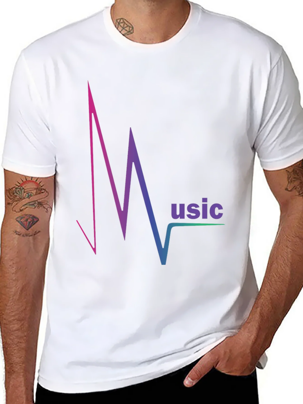 Music Pulse T-Shirt - Gradient Design Comfortable Fit product image 7