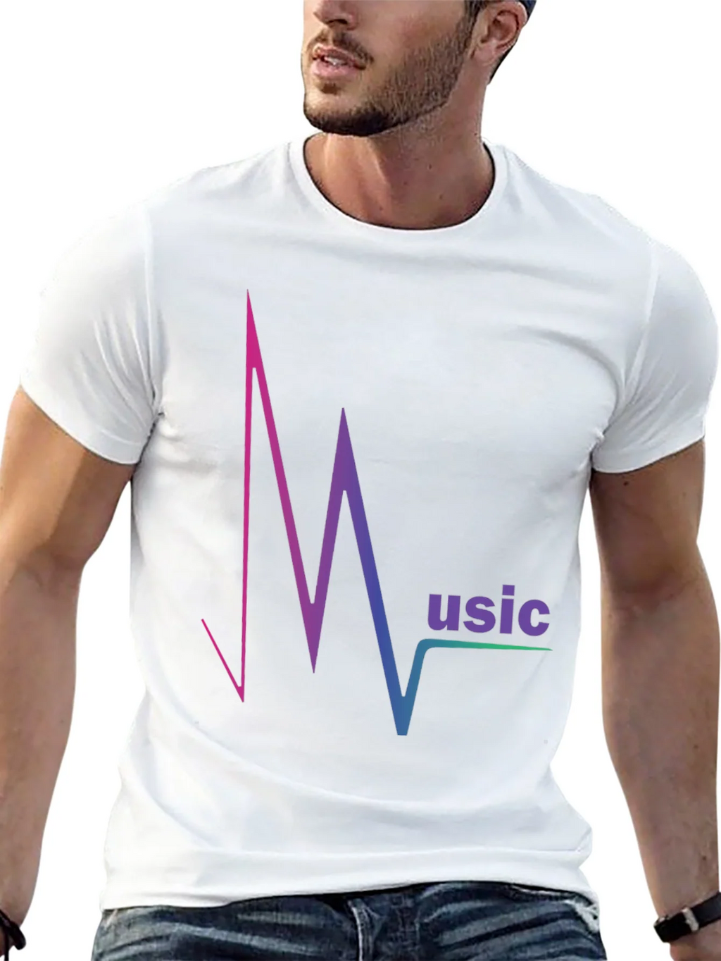 Music Pulse T-Shirt - Gradient Design Comfortable Fit product image 12