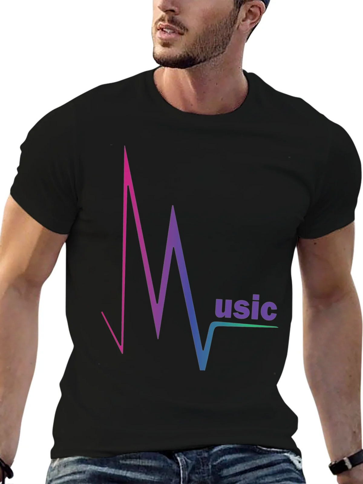 Music Pulse T-Shirt - Gradient Design Comfortable Fit product image 6
