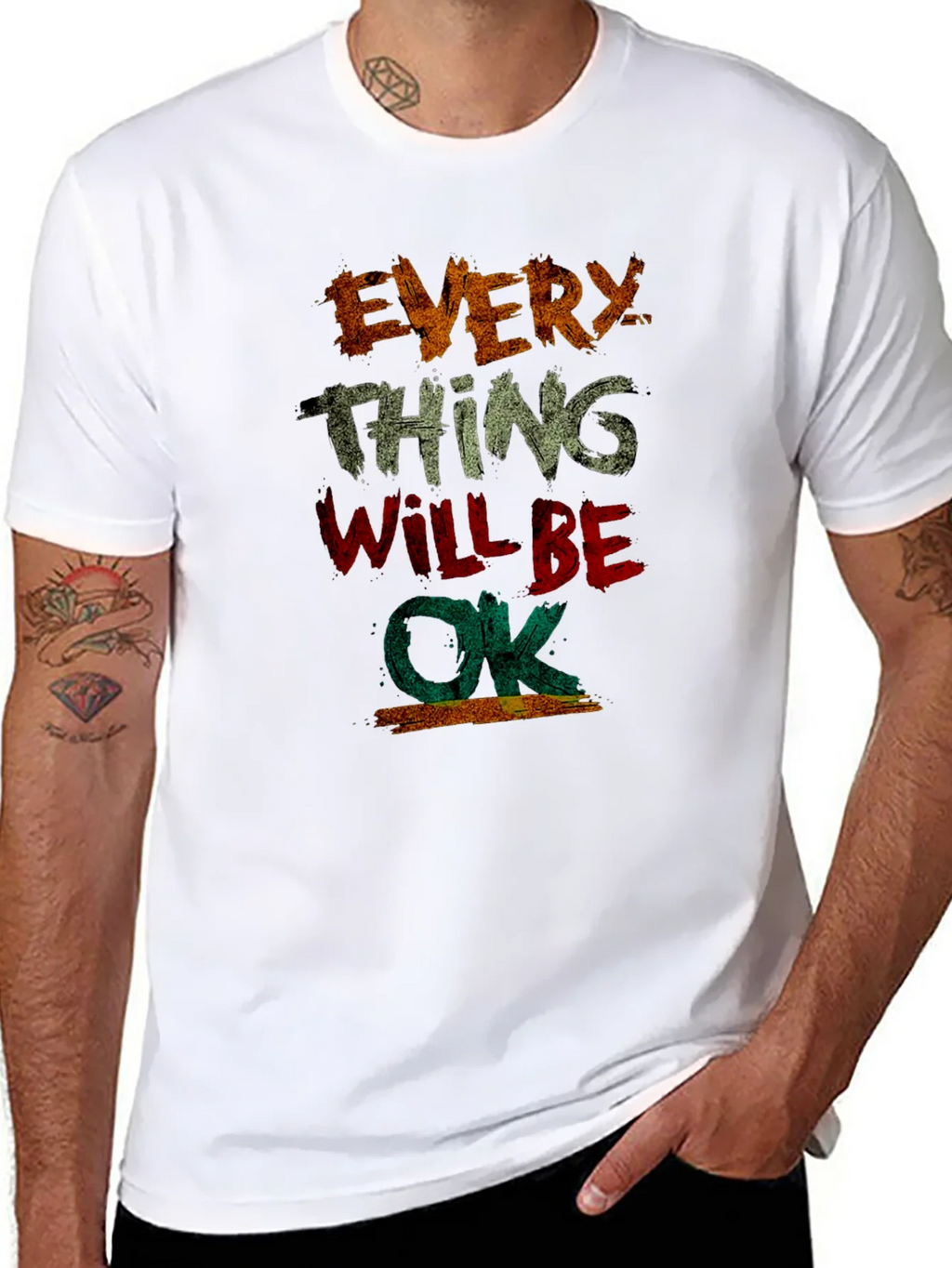Everything Will Be OK Graphic Tee - Distressed Print product image 3
