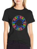 Positive Vibes Colored Pencil Graphic Tee product image 1