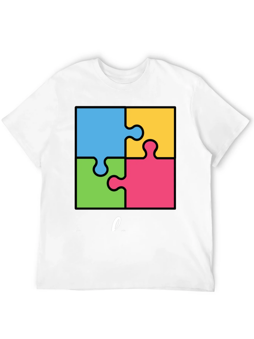 Autism Awareness Puzzle T-Shirt - Black Cotton Tee product image 11
