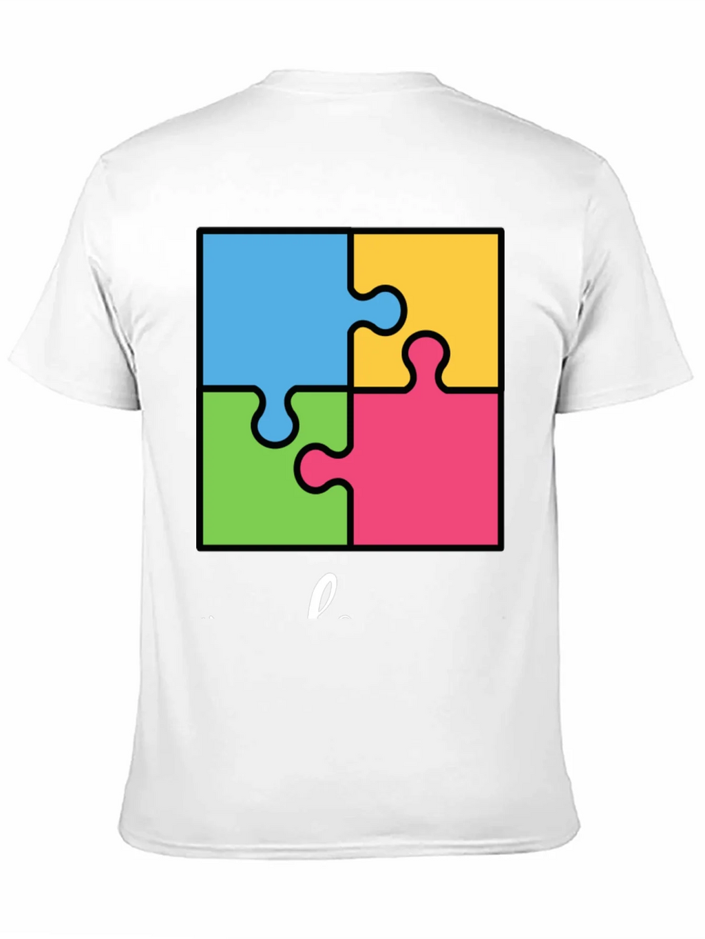 Autism Awareness Puzzle T-Shirt - Black Cotton Tee product image 10