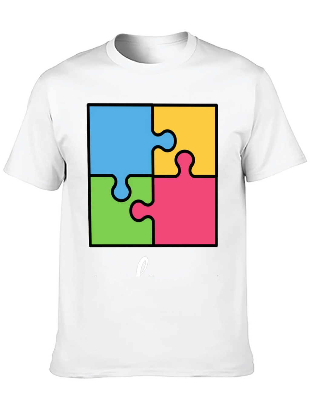 Autism Awareness Puzzle T-Shirt - Black Cotton Tee product image 9
