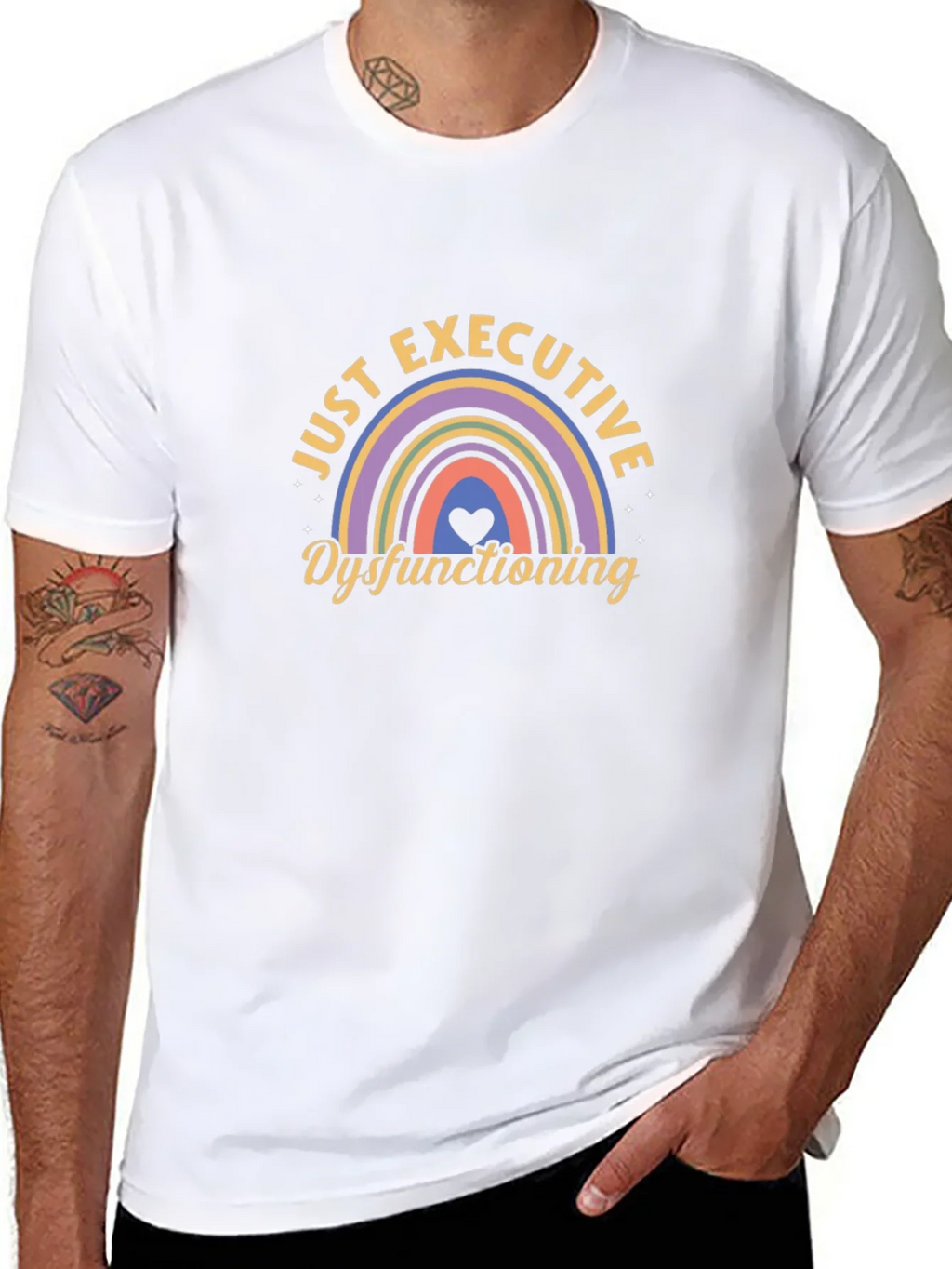 Executive Dysfunction Rainbow T-Shirt product image 7