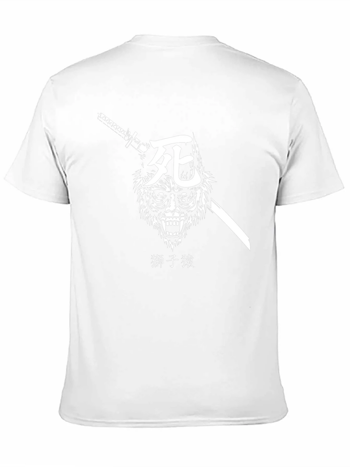 Samurai Wolf Graphic Tee - Black Cotton T-Shirt product image 10