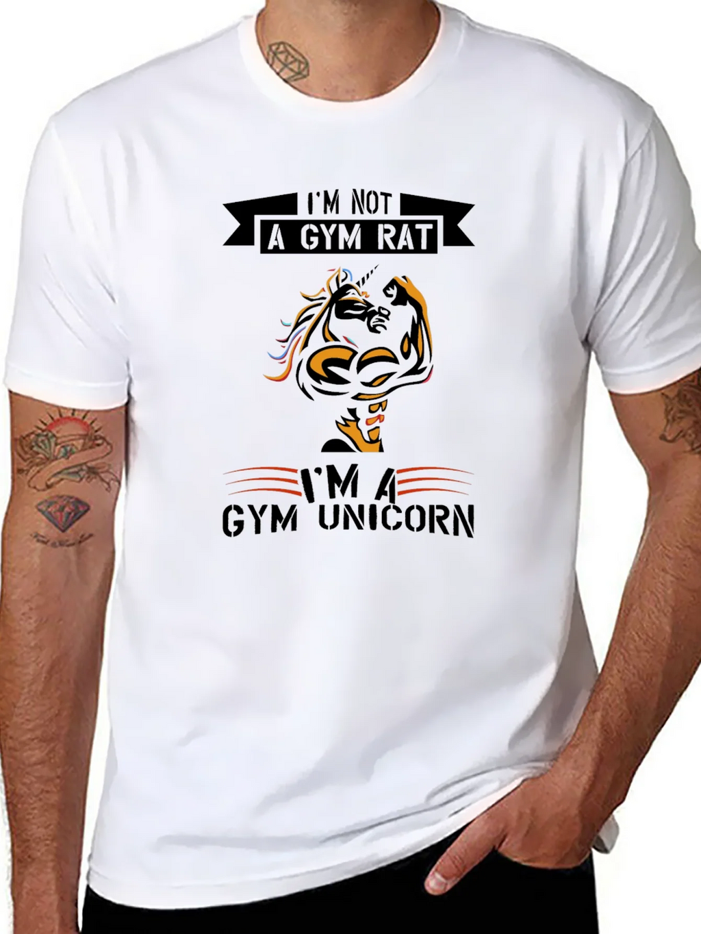 Gym Unicorn Graphic T-Shirt - Fitness Humor Tee product image 7