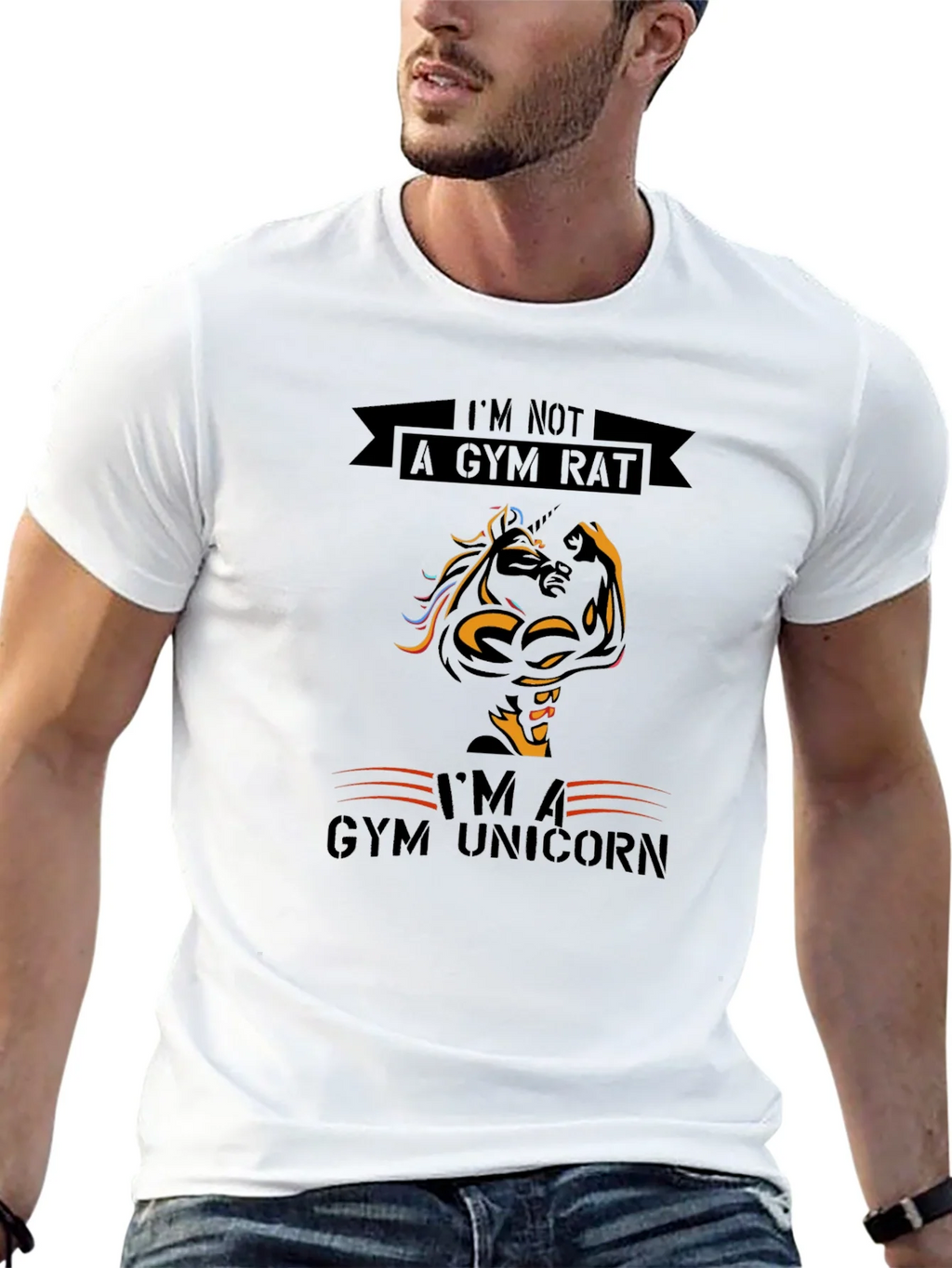 Gym Unicorn Graphic T-Shirt - Fitness Humor Tee product image 12