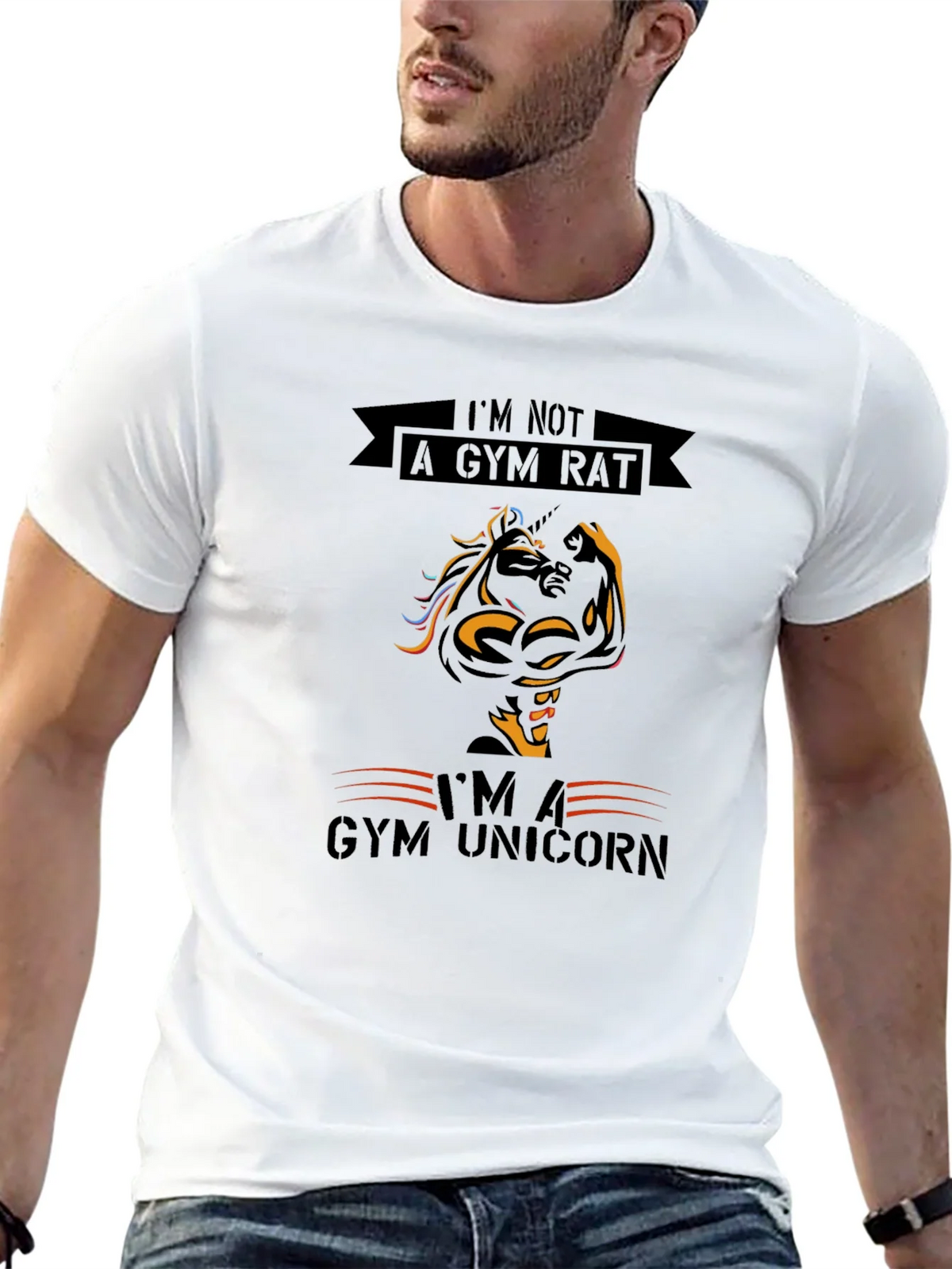 Gym Unicorn Graphic T-Shirt - Fitness Humor Tee product image 12