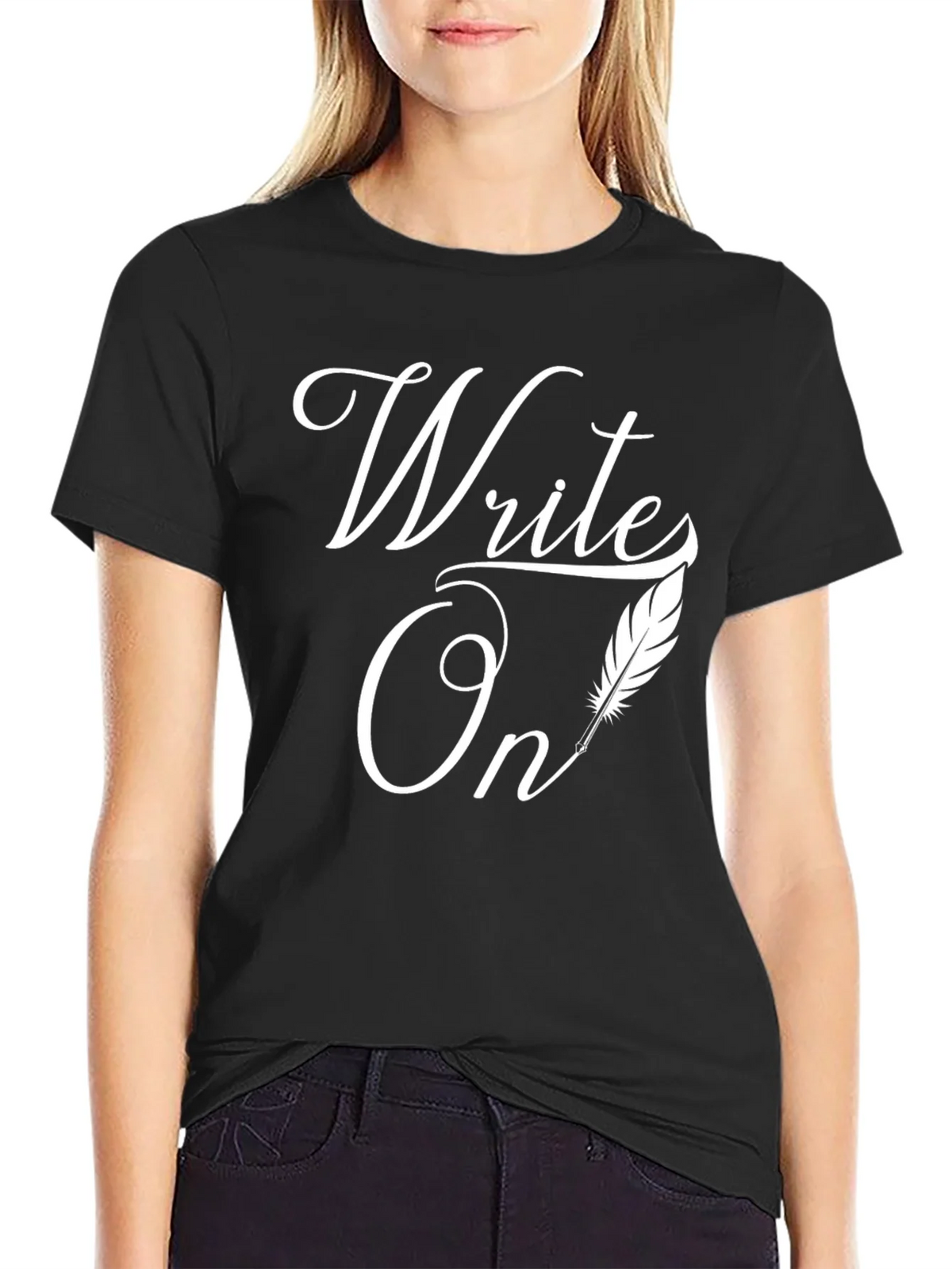 Write On T-Shirt - Black Cotton Tee product image 1