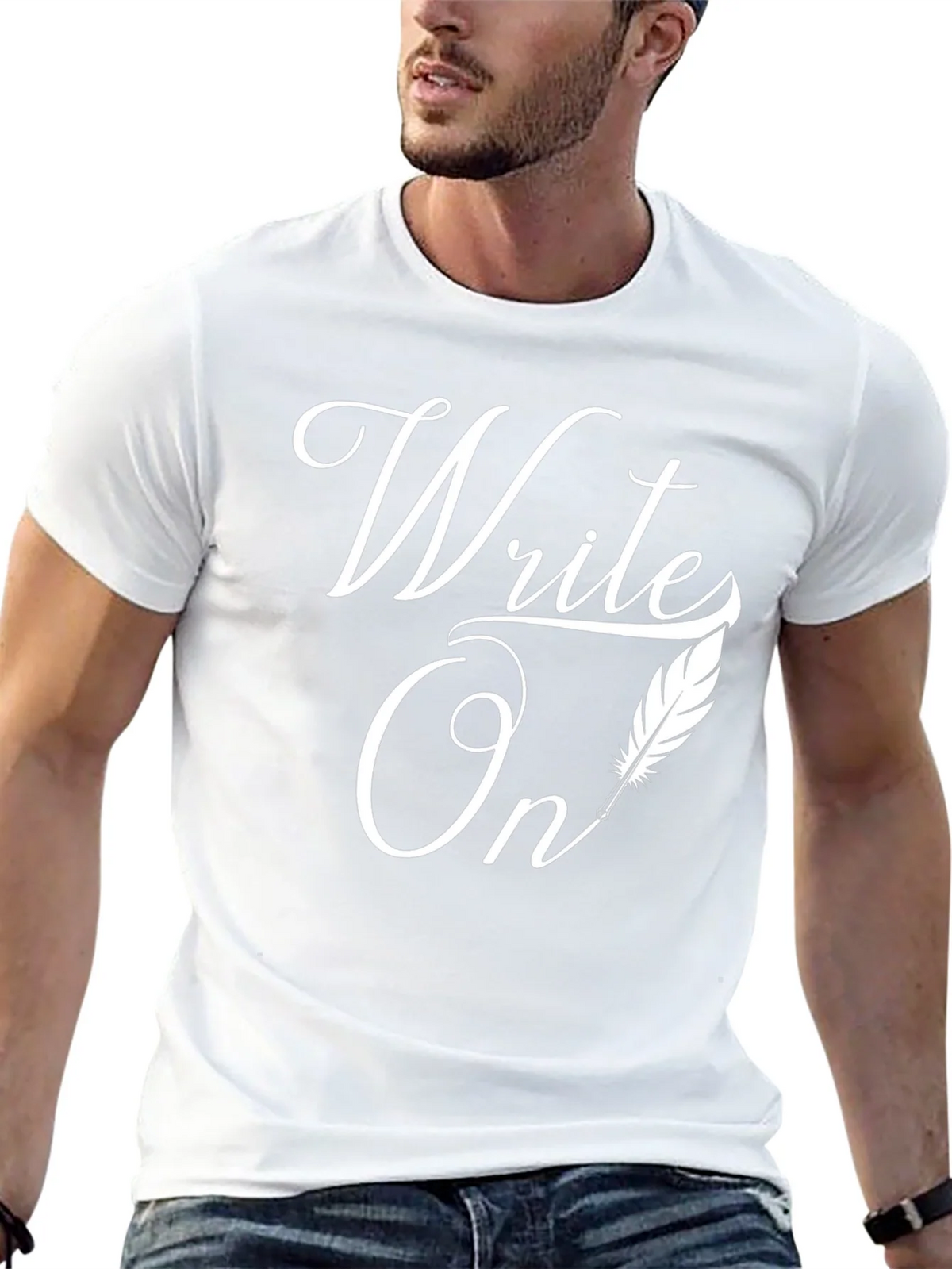 Write On T-Shirt - Black Cotton Tee product image 3