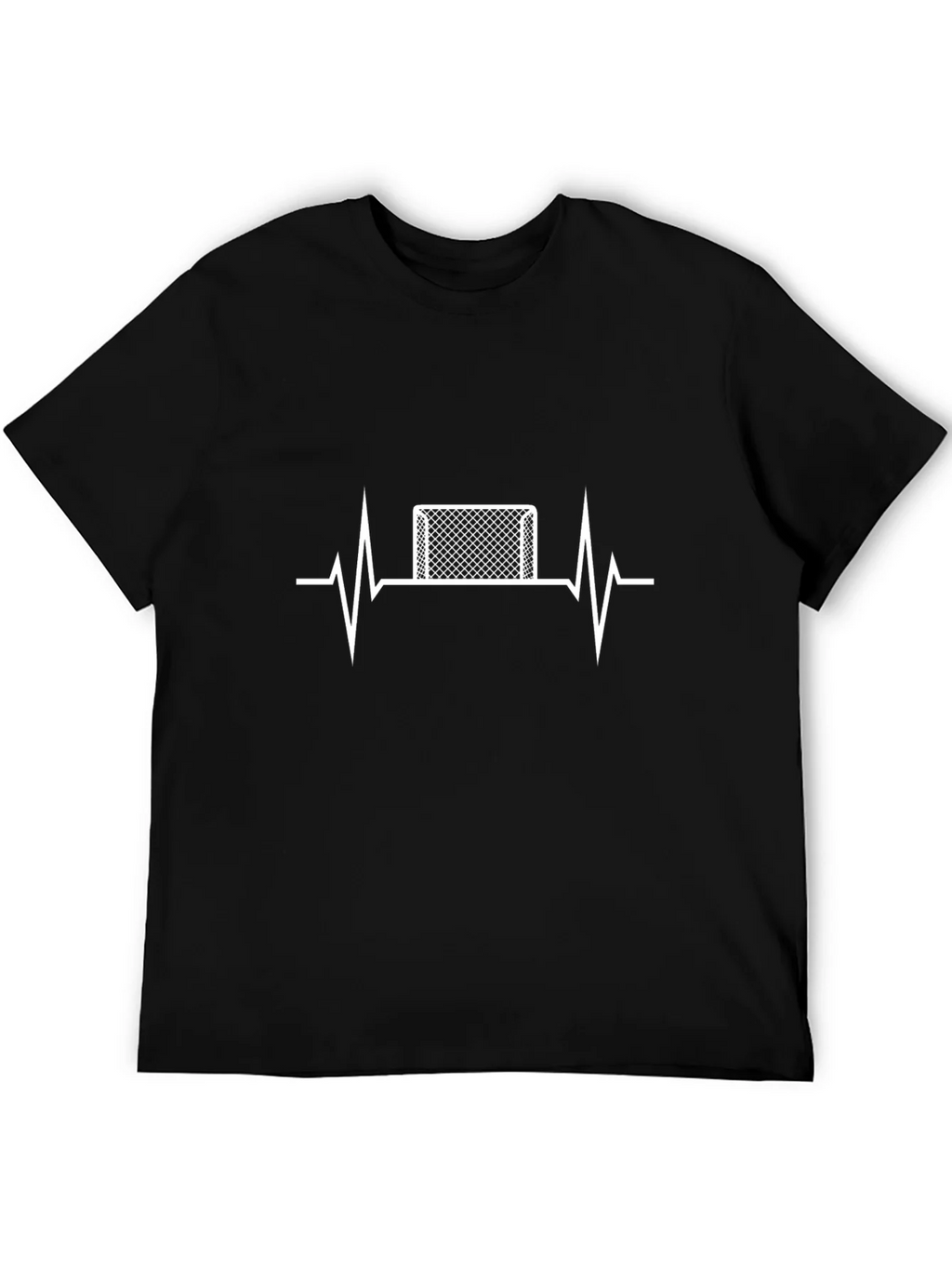 Hockey Goal Heartbeat T-Shirt - Black product image 5