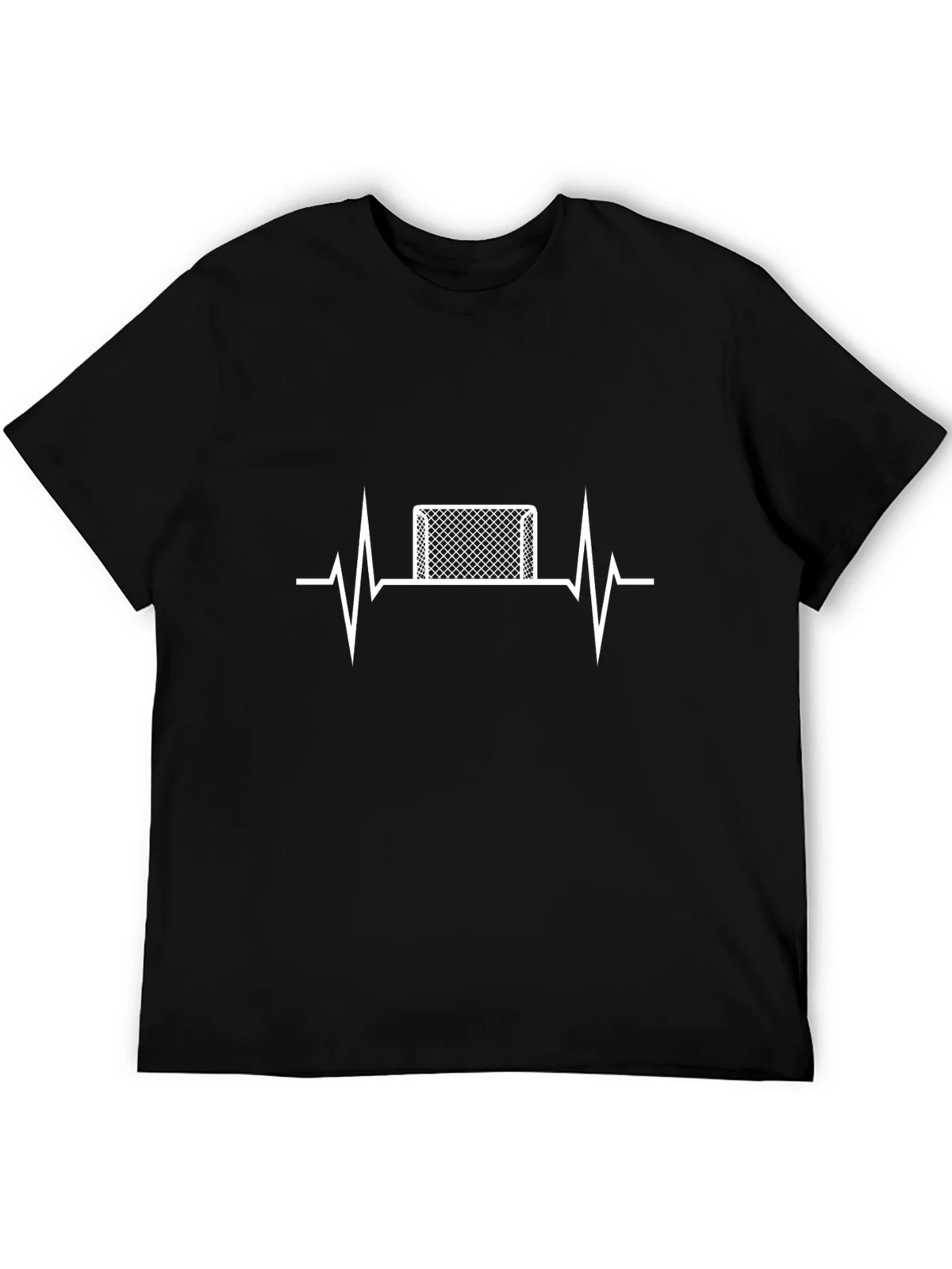 Hockey Goal Heartbeat T-Shirt - Black product image 5