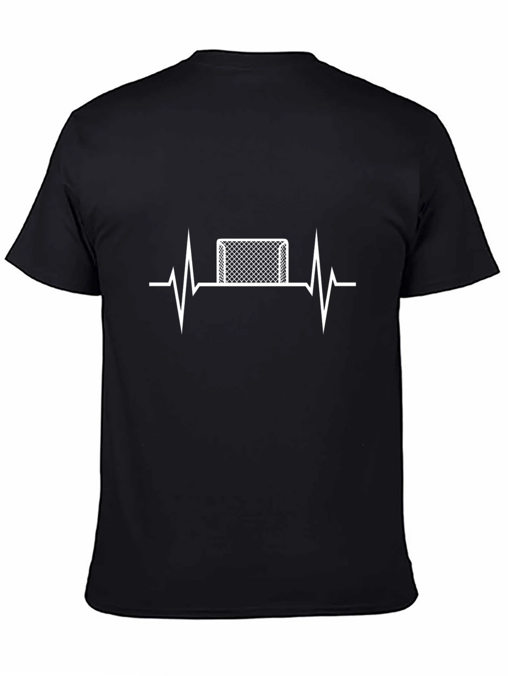 Hockey Goal Heartbeat T-Shirt - Black product image 4