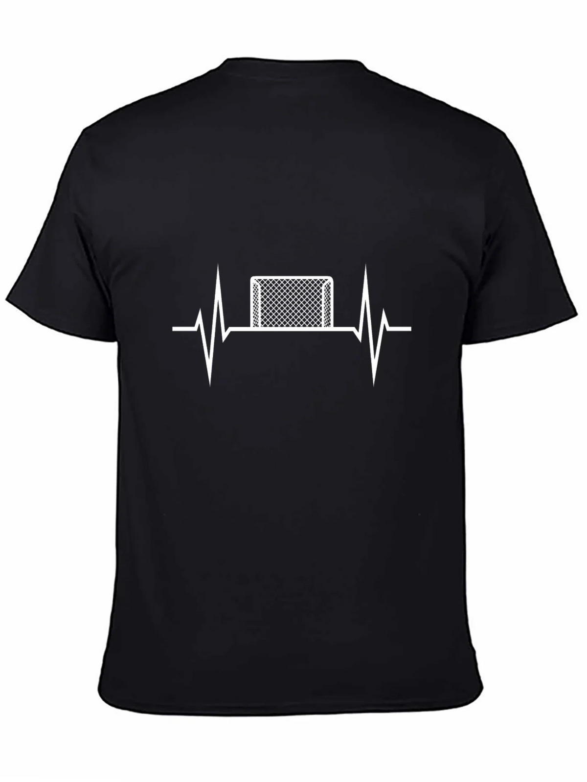 Hockey Goal Heartbeat T-Shirt - Black product image 4