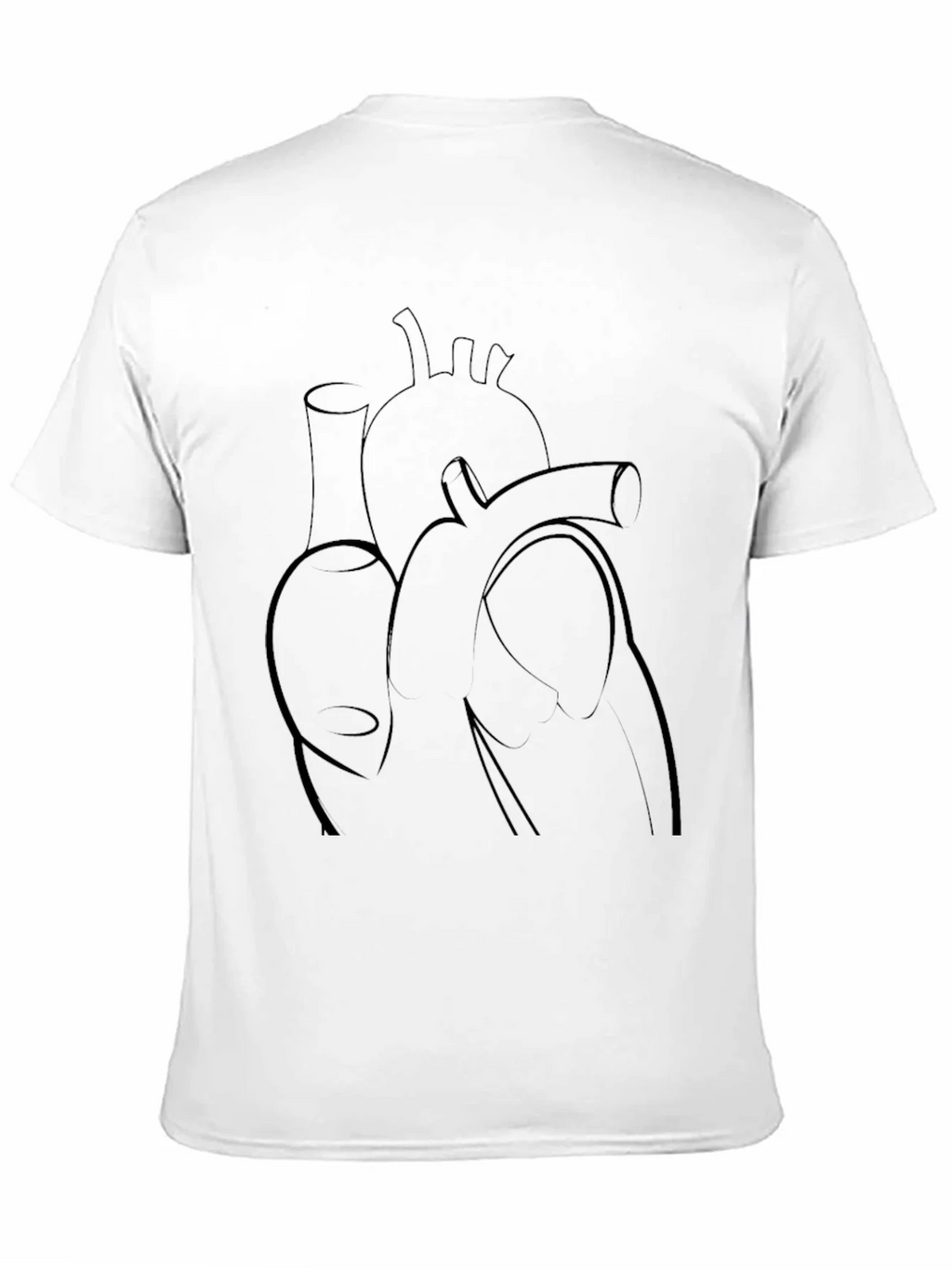 Anatomical Heart Line Art Graphic Tee - Black product image 10