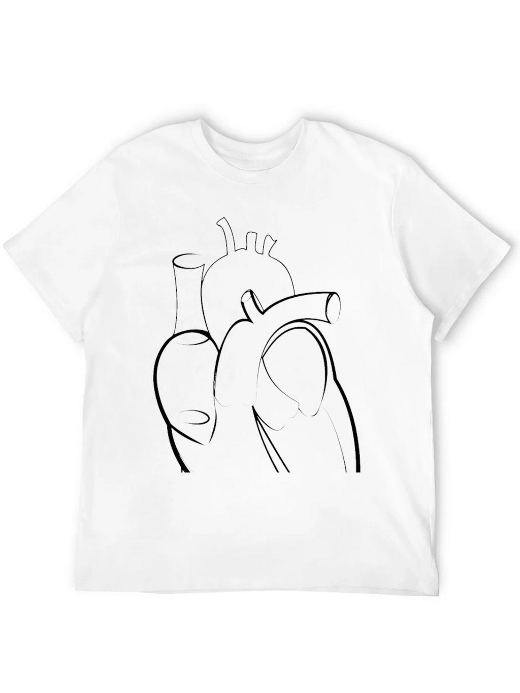 Anatomical Heart Line Art Graphic Tee - Black product image 11