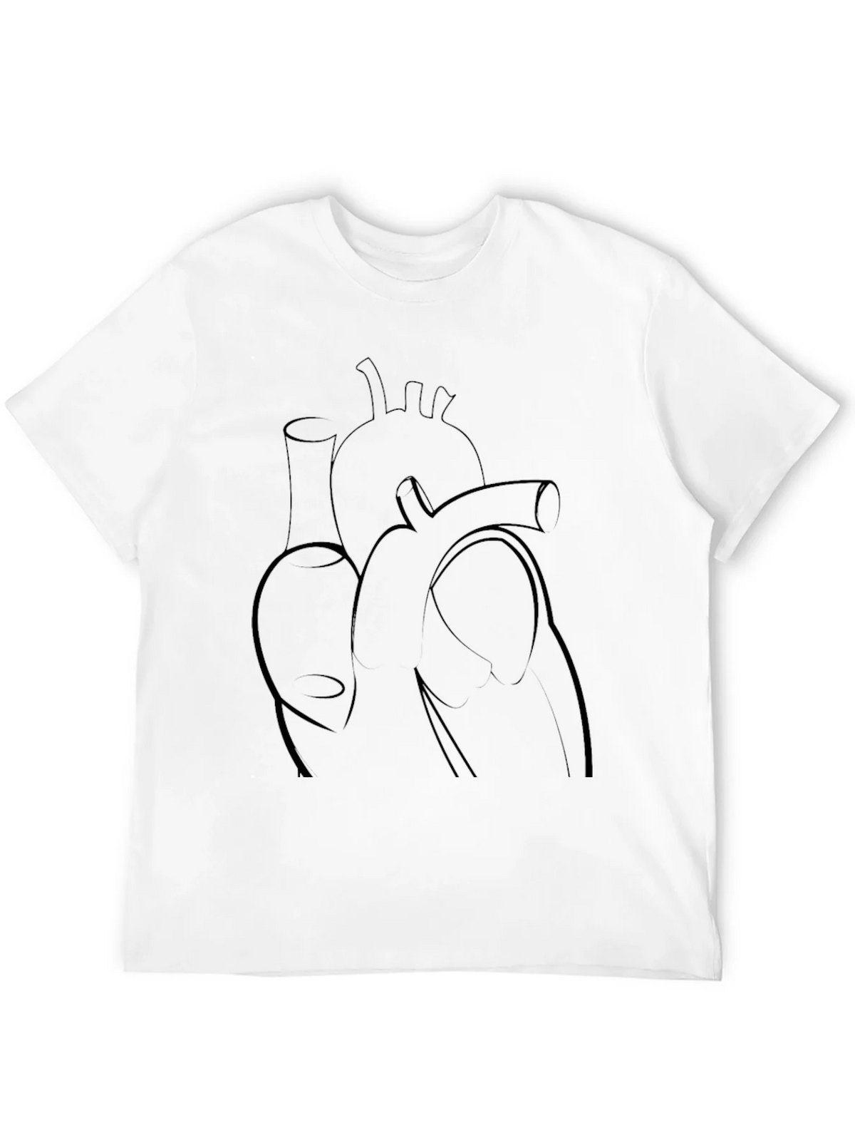 Anatomical Heart Line Art Graphic Tee - Black product image 11