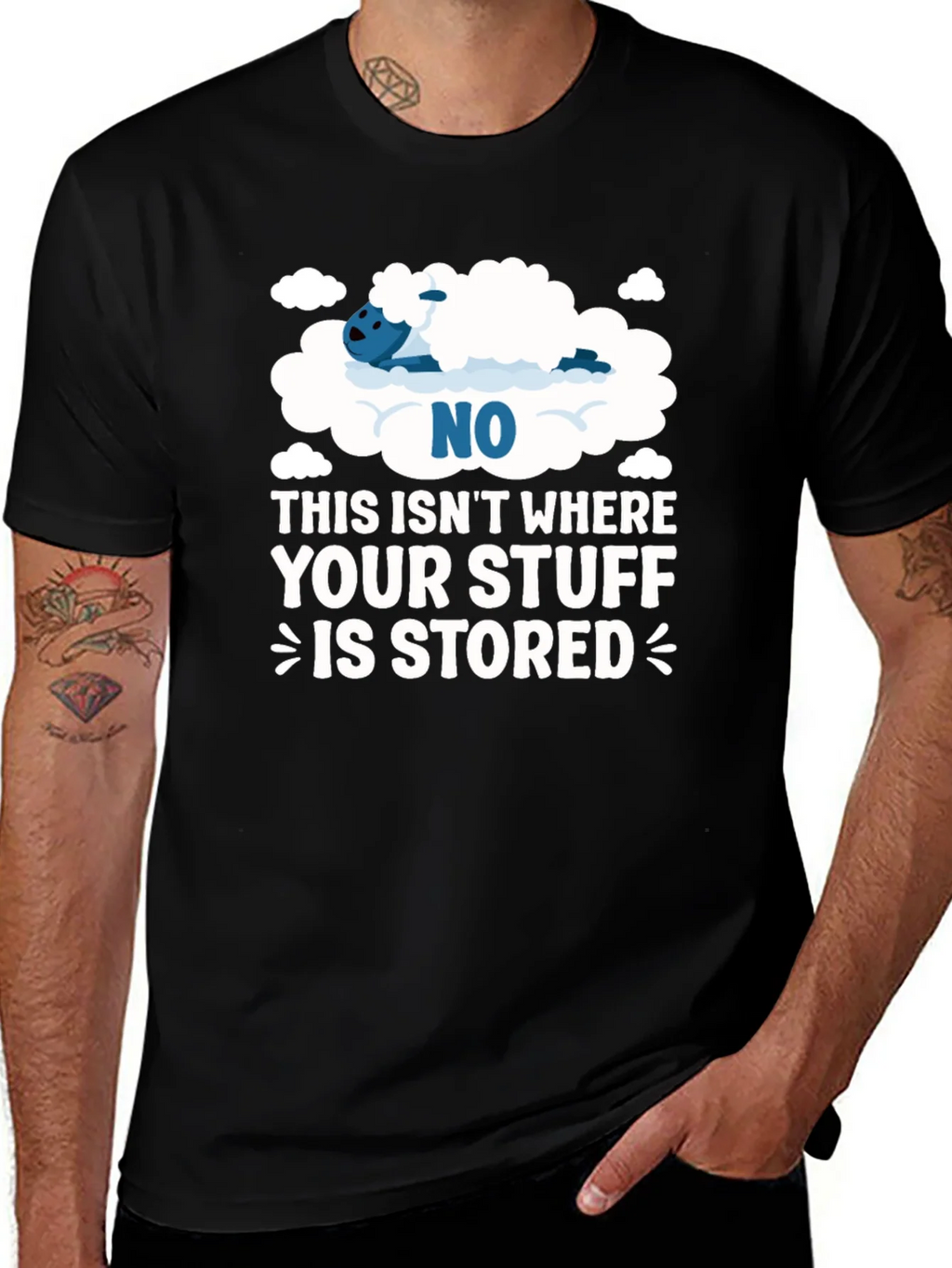 Funny Cloud Storage T-Shirt - Your Stuff Novelty Tee product image 1